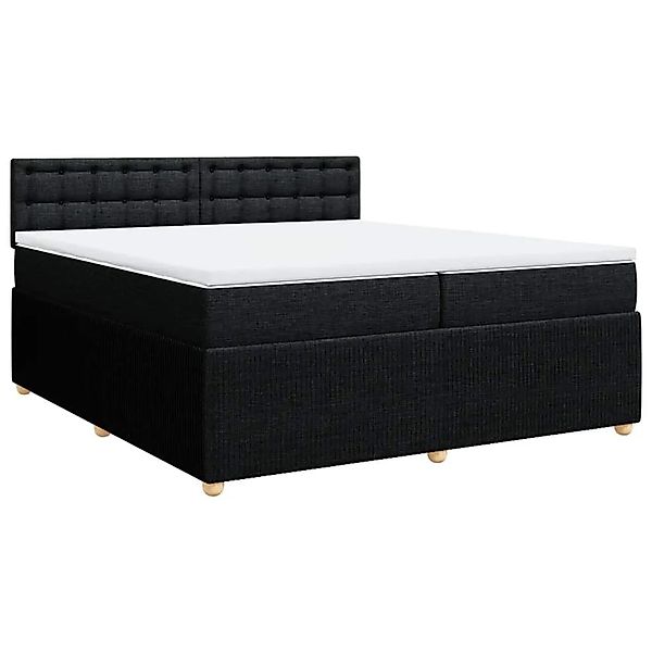vidaXL Boxspringbett mit Matratze Schwarz 200x200 cm Stoff 3287579 günstig online kaufen