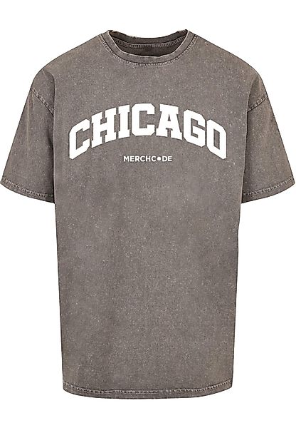 Merchcode T-Shirt "Merchcode Herren Chicago Wording - Acid Washed Oversize günstig online kaufen