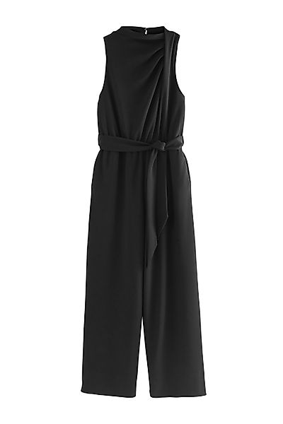Next Jumpsuit Festlicher Jersey-Overall mit Wasserfallkragen günstig online kaufen