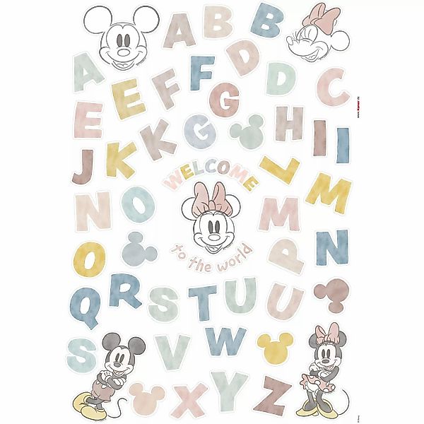 Komar Wandtattoo "Mickey Alphabet - Größe 50 x 70 cm", (56 St.), selbstkleb günstig online kaufen