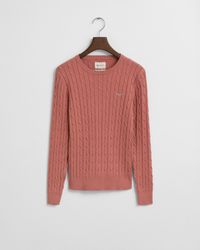 Gant Strickpullover STRETCH COTTON CABLE C-NECK günstig online kaufen