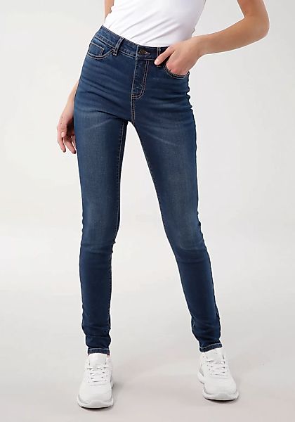 KangaROOS 5-Pocket-Jeans "SUPER SKINNY HIGH RISE", knöchellang, mit Used-Op günstig online kaufen