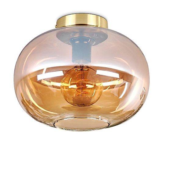 hofstein Deckenleuchte Deckenlampe aus Metall/Glas in günstig online kaufen