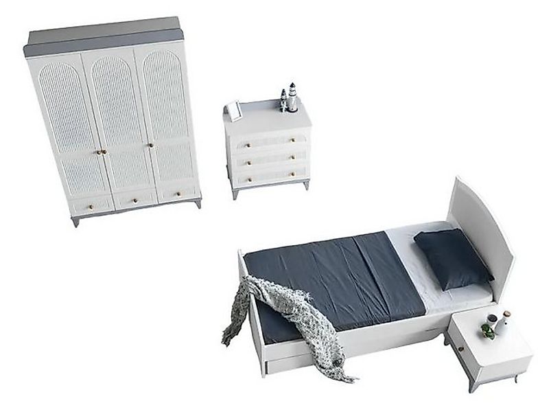 Xlmoebel Bett 4-teiliges Set für das Jugendzimmer bestehend aus Bett, Nacht günstig online kaufen
