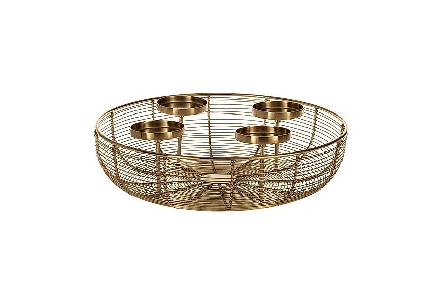 EGLO Living Kerzenständer Hagony, Kerzenständer - H10 x Ø36 cm - goldfarben günstig online kaufen