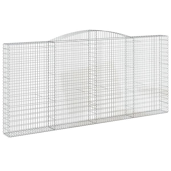 vidaXL Gabionen mit Hochbogen 5 Stk 400x30x180/200cm Eisen 1635393 günstig online kaufen