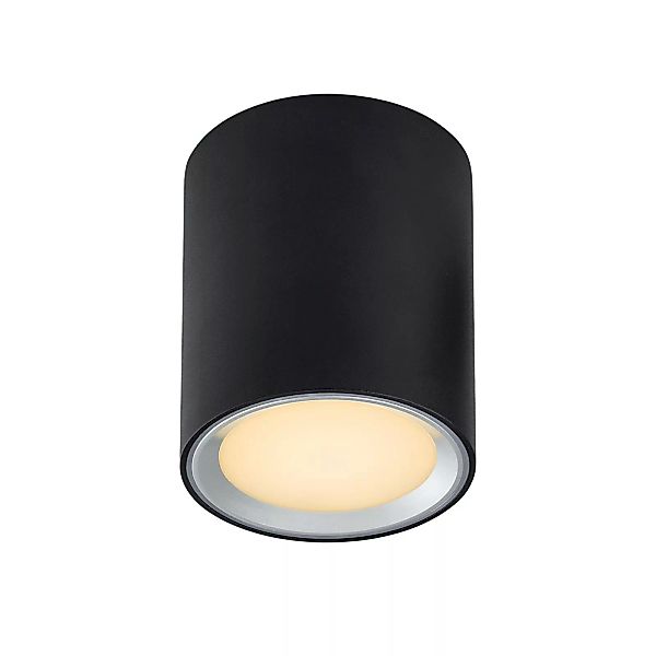 LED Deckenaufbauspot Fallon in Schwarz 8,5W 500lm 120 mm günstig online kaufen