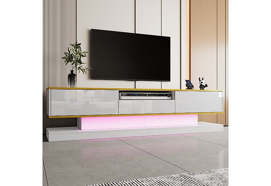 Merax Lowboard hochglanz TV-Schrank mit LED-Beleuchtung (180*38*45cm, 1 St) günstig online kaufen