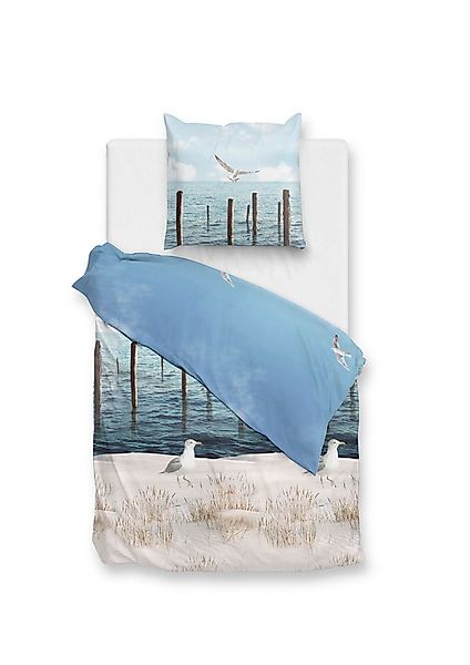 ZO HOME Bettwäsche Maritim, Renforcé, 2 teilig, Möwe,Strand,Meer günstig online kaufen