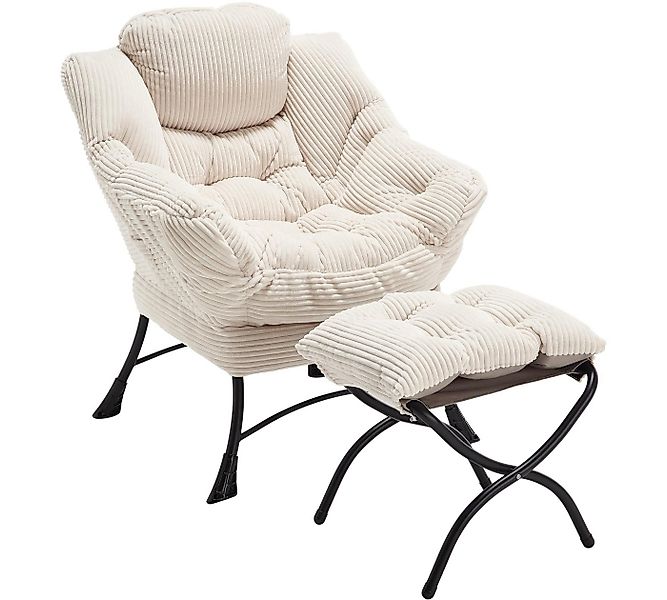 LVHOM Loungesessel Relaxsessel mit Hocker: Verbreitert/Sanftes Design,prakt günstig online kaufen