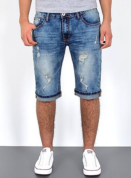 ESRA Jeansshorts Herren Jeans Shorts Hose Herren kurze Jeans Hose mit 5 Poc günstig online kaufen