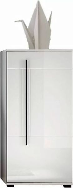 Lomadox Kommode COLORADO-61 in weiß Hochglanz mit einer Tür BxHxT: 60x126x3 günstig online kaufen