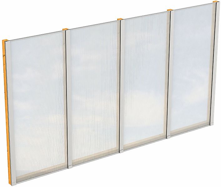 Skan Holz Seitenwand m. Polycarbonatplatten (FS) 355 x 200 cm Fichte Eiche günstig online kaufen