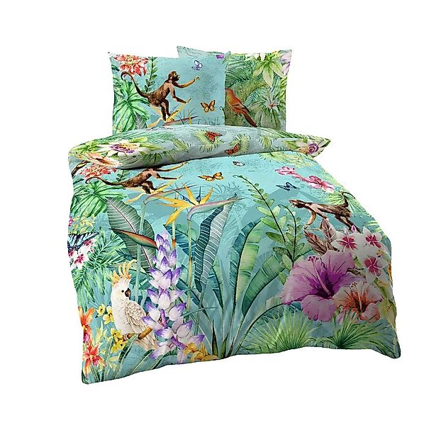 Kaeppel Bettwäsche Kaeppel Mako Satin Digitaldruck Bettwäsche 2 tlg. Tropic günstig online kaufen