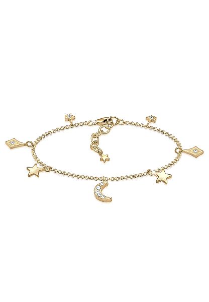 Elli Armband "Astro Sterne Halbmond Kristalle 925 Silber" günstig online kaufen