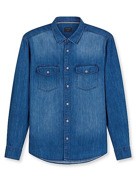 OLYMP Jeanshemd Casual im Denim-Look, Kentkragen günstig online kaufen