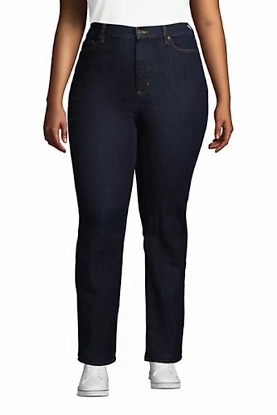 Straight Fit Öko Jeans High Waist in großen Größen, Damen, Größe: 56 30 Plu günstig online kaufen