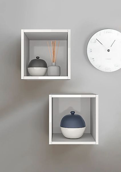 Home affaire Wandregal "Infinity" Set, 2 kleine Würfelregale, 2 Stk. tlg. W günstig online kaufen