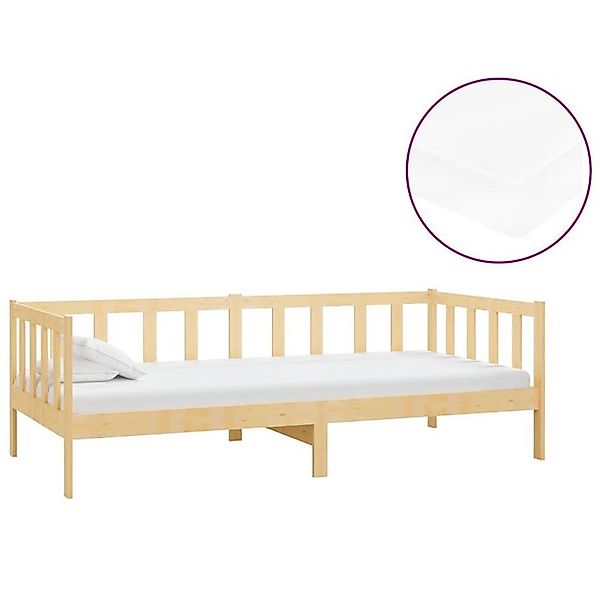 vidaXL Bett Tagesbett mit Matratze 90x200 cm Kiefer Massivholz günstig online kaufen