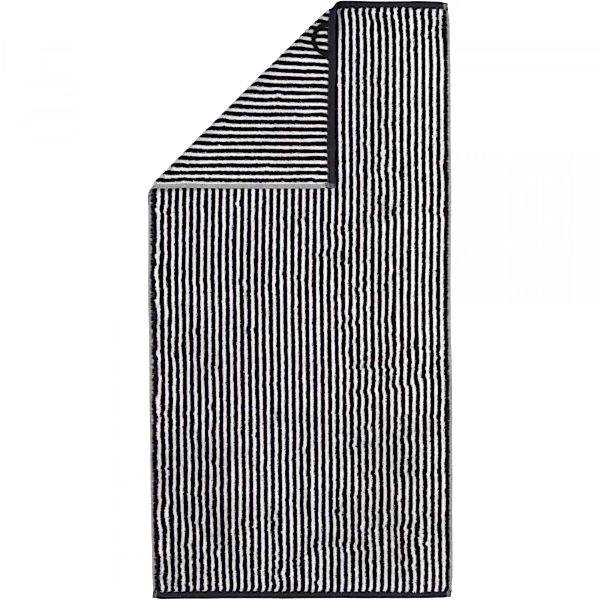 Cawö Zoom Streifen 121 - Farbe: schwarz - 97 - Handtuch 50x100 cm günstig online kaufen