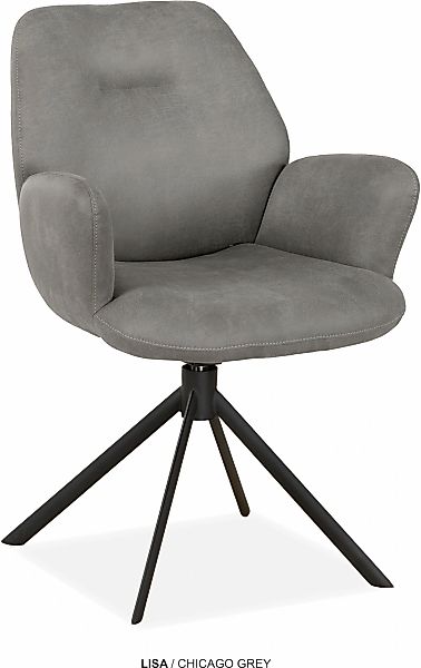 OMG Design Esszimmerstuhl "Lisa" (Set) 2 Stk. Stoff Drehstuhl mit auto-retu günstig online kaufen