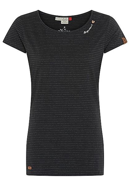 Ragwear Kurzarmshirt MINT STRIPES O mit Logoschriftzug und Zierknopf in Hol günstig online kaufen