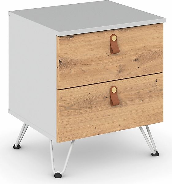 rauch Nachtkommode "Homey by Aditio", mit Grifflaschen in Leder, 2 Schublad günstig online kaufen