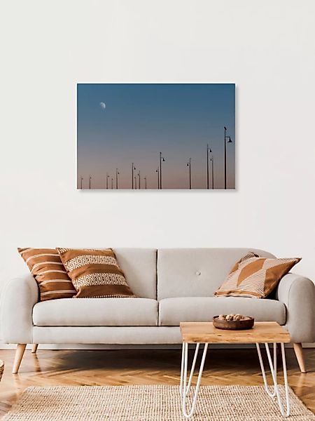 Poster / Leinwandbild - Moonlight On The Pier günstig online kaufen