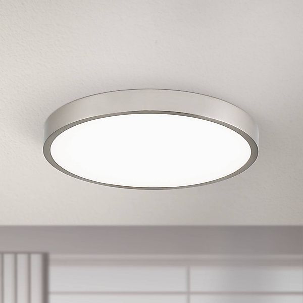 LED-Deckenleuchte Bully, nickel-matt, Ø 28 cm günstig online kaufen