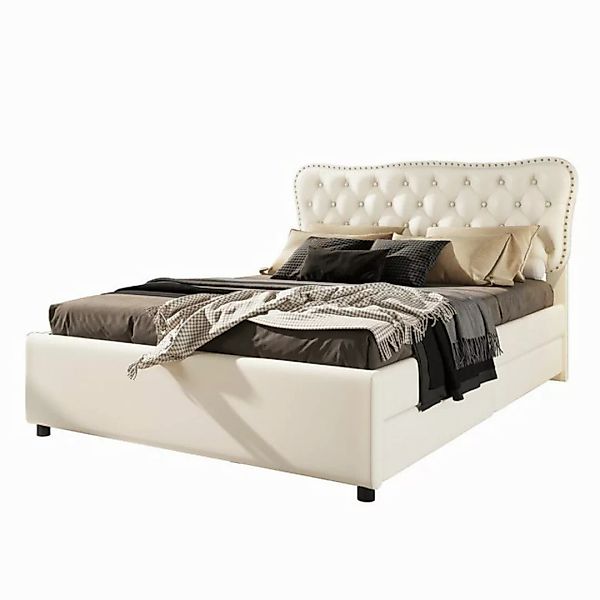 HAUSS SPOLE Polsterbett 140*200 cm mit Rollbett (90*190 cm) und zwei Schubl günstig online kaufen