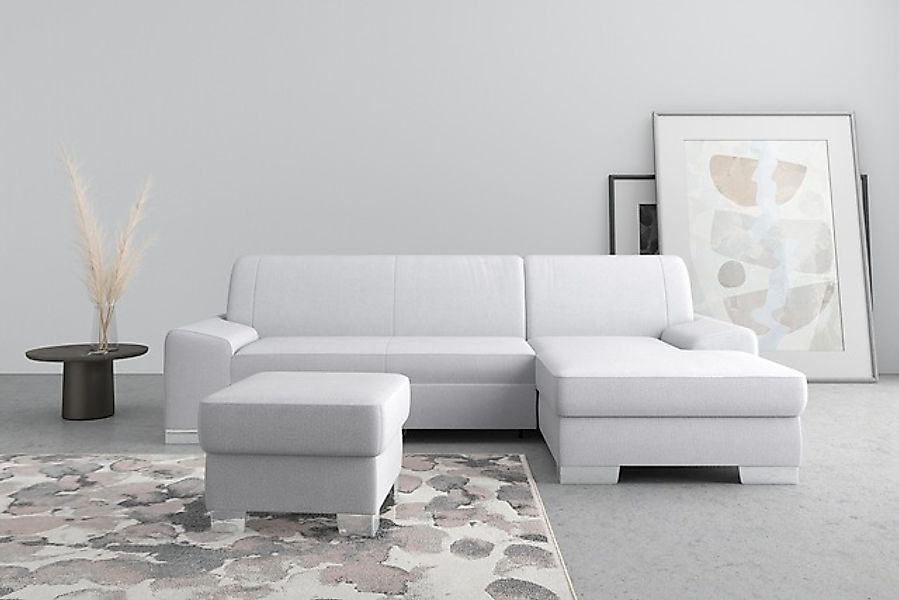 DOMO collection Ecksofa »Anzio L-Form, whlw. Bettfunktion, Federkern, hochw günstig online kaufen