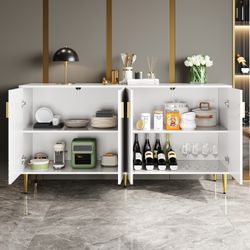 Flieks Sideboard Buffetschrank mit Einzigartigem Wellendesign günstig online kaufen