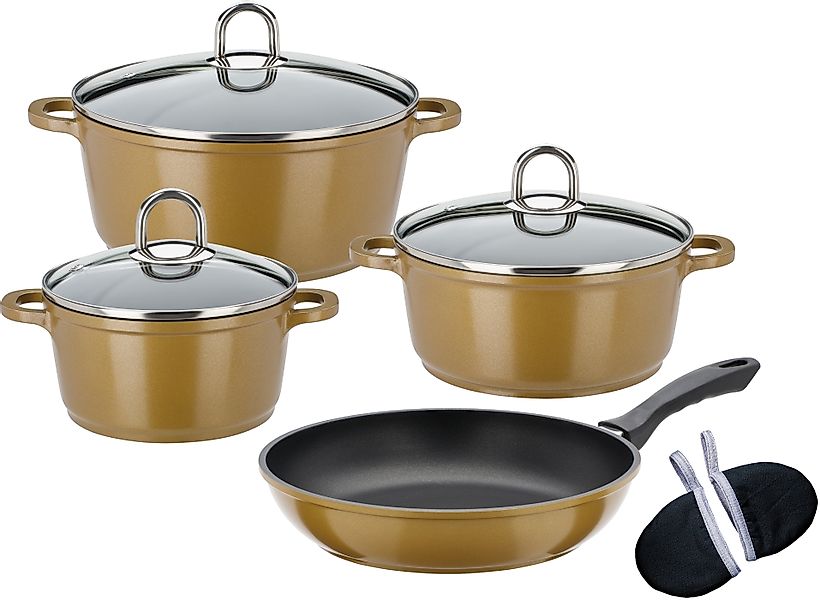 GSW Topf-Set »Gourmet Premium Color«, Aluminiumguss, (Set, 9 tlg., je 1 Koc günstig online kaufen