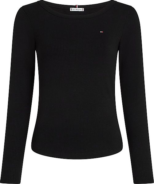 Tommy Hilfiger Curve Langarmshirt Shirt CRV SLIM 5X2 RIB O in Großen Größen günstig online kaufen