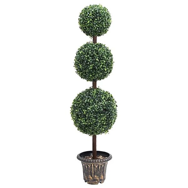 Künstlicher Buchsbaum Mit Topf Kugelform Grün 118 Cm günstig online kaufen
