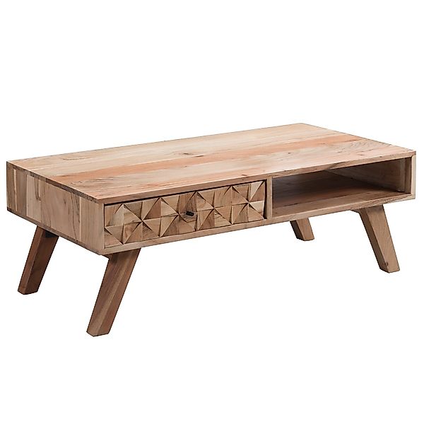 FINEBUY Couchtisch FB50987 (95x35x50cm Akazie Massivholz günstig online kaufen
