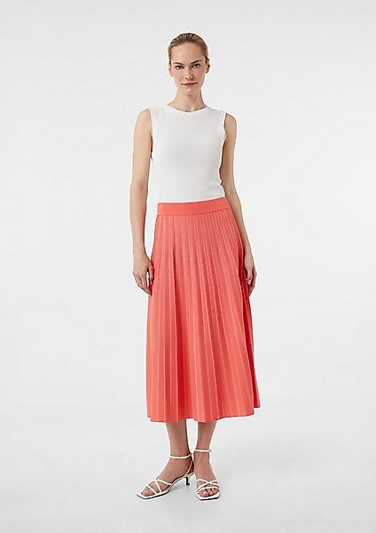 comma Maxirock Rock Midirock aus Strick in Plissee-Optik günstig online kaufen