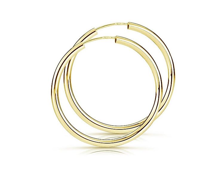 Materia Paar Creolen Damen Gold klassisch Ø30mm SO-420, Sterlingsilber, ver günstig online kaufen