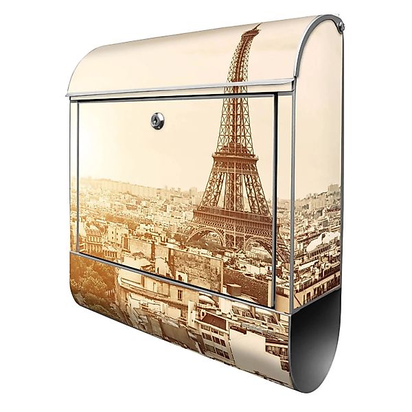 Banjado Design Briefkasten Silber Pulverbeschichtet 39x47x14cm 2 Schlüssel günstig online kaufen