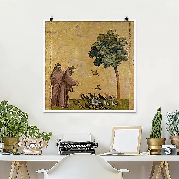 Poster Kunstdruck - Quadrat Giotto di Bondone - Der Heilige Franziskus günstig online kaufen
