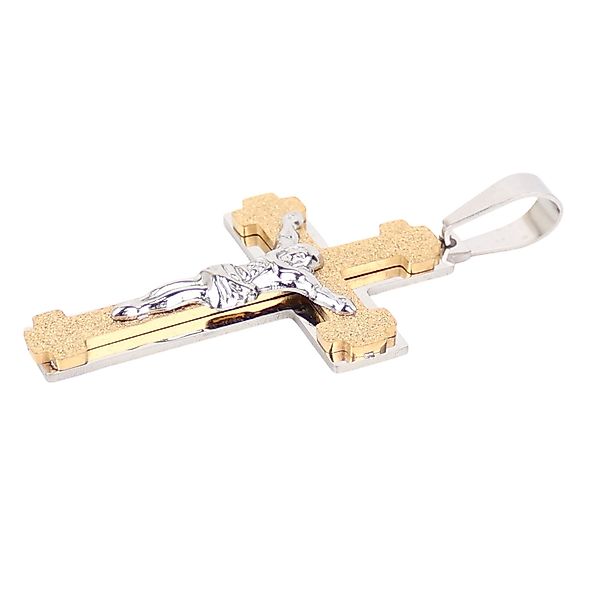 MIRROSI Kreuzanhänger Kreuz mit Jesus aus Edelstahl, mit einer detailreiche günstig online kaufen