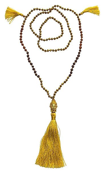 Saraswati Lange Kette ""Buddha Mala" gold günstig online kaufen