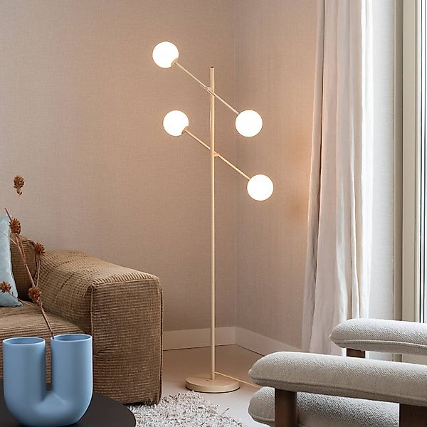 IT'S ABOUT ROMI Stehlampe Copenhagen, beige, Glas, drehbar günstig online kaufen