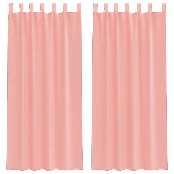 vidaXL Voile Vorhänge mit Schlaufen 2 Stk Rosa 140x225 cm 4102288 günstig online kaufen