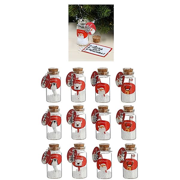 Annastore Geschenkbox Glasröhrchen-Set Gelgeschenk zu Weihnachten günstig online kaufen