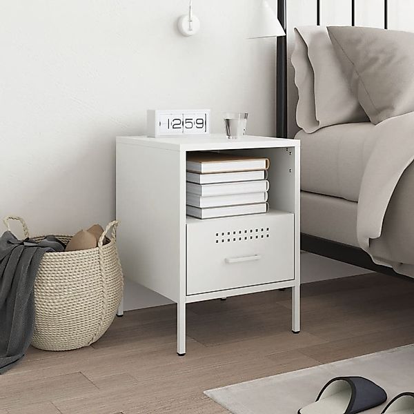 vidaXL Nachttisch Nachttisch Weiß 36x39x50,5 cm günstig online kaufen