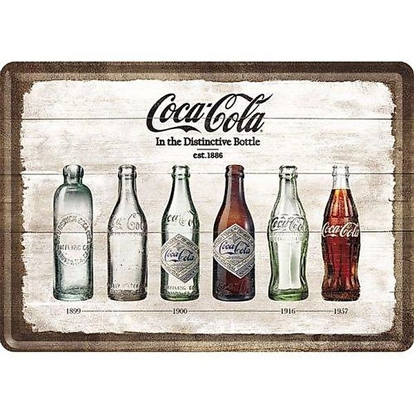 Nostalgic-Art Blechpostkarte - Coca-Cola - Bottle Timeline günstig online kaufen