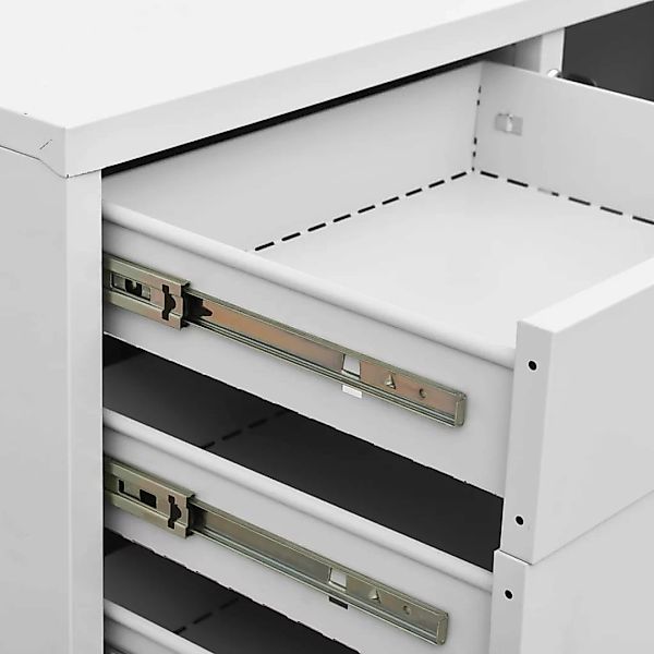 Büroschrank Mit Pflanzkasten Hellgrau 90x40x125 Cm Stahl günstig online kaufen