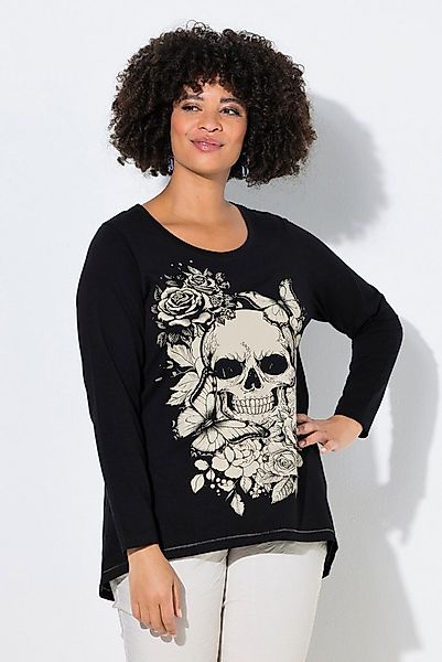 Angel of Style T-Shirt T-Shirt längere A-Linie Totenkopf Glitzernähte günstig online kaufen