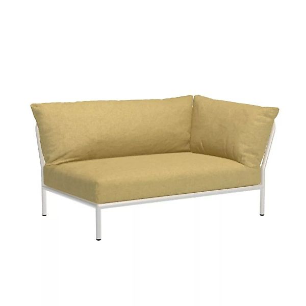 LEVEL2 Outdoor Sofa Lounge-Modul 2 Senf Weiß Rechts günstig online kaufen